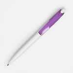 Ручка шариковая BENTO, белая с фиолетовым