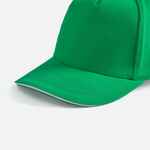 Бейсболка LONG BEACH, ярко-зеленая с белым