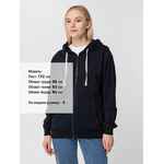 Толстовка на молнии с капюшоном UNIT SIVERGA темно-синяя, размер XS