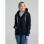 Толстовка на молнии с капюшоном UNIT SIVERGA HEAVY темно-синяя, размер XS