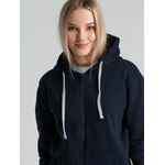 Толстовка на молнии с капюшоном UNIT SIVERGA HEAVY темно-синяя, размер XS