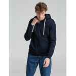 Толстовка на молнии с капюшоном UNIT SIVERGA HEAVY темно-синяя, размер XS