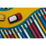 Карандаш простой HAND FRIEND с ластиком, зеленый