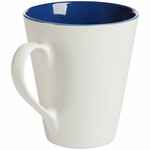Кружка NEW BELL матовая, белая с синим
