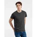 Футболка мужская приталенная REGENT FIT черный меланж, размер XS