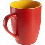 Кружка BRIGHT TULIP, матовая, красная с желтым