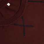 Джемпер STITCH с контрастной отделкой, бордовый с синим, размер S