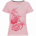 Футболка женская GRAND GRANAT NEW, белая с красным, размер XS