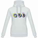 Толстовка с капюшоном «Новый GOD», белая, размер XS