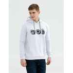 Толстовка с капюшоном «Новый GOD», белая, размер XS