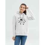 Толстовка с капюшоном NO DRUGS, белая, размер S