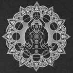 Футболка женская CHAKRADAY, черный меланж, размер S