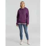 Толстовка с капюшоном унисекс HOODIE, фиолетовый меланж, размер XS