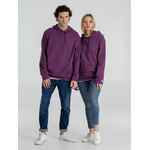 Толстовка с капюшоном унисекс HOODIE, фиолетовый меланж, размер XS