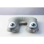 Надувная подушка под шею в чехле SLEEP, серая