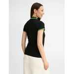 Рубашка поло женская PASADENA WOMEN 200 с контрастной отделкой, черный/зеленый, размер S