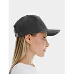 Бейсболка LONG BEACH, темно-серая со светло-серым