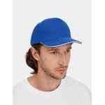 Бейсболка LONG BEACH, ярко-синяя с белым