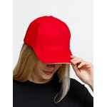 Бейсболка LONG BEACH, красная с белым