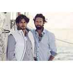 Рубашка мужская в полоску RENO, серая, размер S