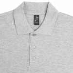 Рубашка поло мужская SUMMER 170 светло-серый меланж, размер M