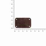 Лейбл кожаный BETA, S, коричневый