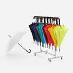 Зонт-трость STANDARD, белый с серебристым внутри