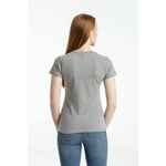 Футболка женская «Ты у меня вот здесь», серый меланж, размер M