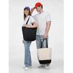 Сумка для покупок на молнии SHOPAHOLIC ZIP, неокрашенная с черным