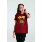 Футболка A GOD IS HIGH, гранатово-красная, размер S