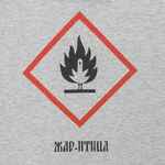 Футболка «Жар-птица», серый меланж, размер S