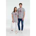 Футболка «Жар-птица», серый меланж, размер S