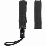 Зонт складной MANIFEST COLOR со светоотражающим куполом, черный