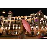 Зонт складной MANIFEST COLOR со светоотражающим куполом, красный