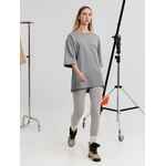 Футболка оверсайз унисекс KOSMOS 2.0, светло-серая, размер XS/S