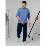 Футболка оверсайз унисекс KOSMOS 2.0, синяя, размер XS/S