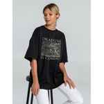 Футболка оверсайз DEADLINE, черная, размер XS/S