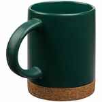 Кружка с пробковой подставкой CORKY, зеленая