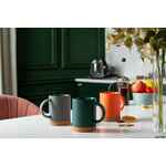 Кружка с пробковой подставкой CORKY, зеленая