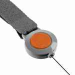 Лента для бейджа с ретрактором DEVON, серая с оранжевым