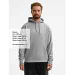 Худи унисекс CONDOR, серый меланж, размер 5XL