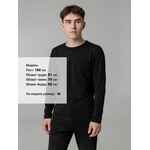 Футболка с длинным рукавом LEHTA, черная, размер S