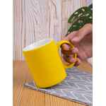 Кружка PROMO SOFT с покрытием софт-тач, желтая