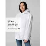 Худи флисовое унисекс MANAKIN, белое, размер XS/S