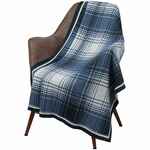 Плед DUOTONE, синий с белым