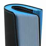 Ежедневник NICE TWICE, недатированный, черный с голубым