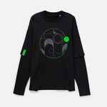 Лейбл из ПВХ DZETA ROUND, L, зеленый неон