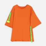 Футболка унисекс оверсайз STREET VIBES, оранжевая, размер XS/S