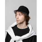 Панама SUMMER двусторонняя, черная с серым