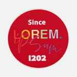 Наклейка тканевая LUNGA ROUND, M, красная